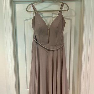 Plunging Neck Bridesmaid Dress - Christina Wu 22889